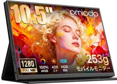 特価　モバイルモニター 10.5インチ 超軽量 420Nits高輝度s 100%sRGB広色域 サブモニター 送料無料