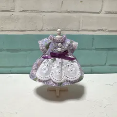 シルバニア　ハンドメイド　お母さん　服　パープル　花柄 送料無料