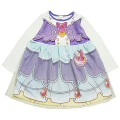 【新品】 2026年 秋冬 名探偵プリキュア 裏毛 変身 長袖ワンピース BANDAI バンダイ パープル◇100cm 送料無料