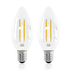 【激安】【新品】 LUTW LED電球 E17口金 シャンデリア電球 40W形相当 C35 電球色 エジソン電球 LED キャン