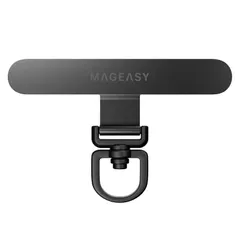 中古 【新品】 【MagEasy】 ストラップホルダー ステンレス 製 装着したまま 充電 可 360度回転 耐荷重16kg  即納