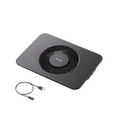 【激安】エレコム ノートパソコン冷却台 横置き 大型ファン 14インチまで対応 ブラック SX-CL21BK 