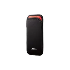 【新品】 エレコム スマホポーチ 1台収納 Lサイズ スリップインタイプ 背面ポケット付 ブラック 【iPhone 16｜在庫あり