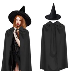 【送料無料】ハロウィン コスプレ マント 帽子 魔女 魔法使い 悪魔 イベント ステージ パーティー Halloween 仮装 衣装