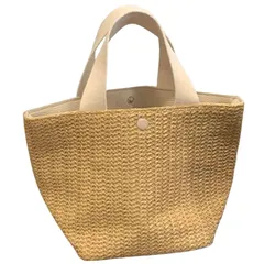 【新品】 編み トート バッグ かご レディース ミニ メッシュ シンプル カゴ 手提げ マグネット ボタン 無地 通勤 送料無料