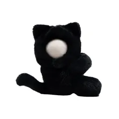 【新品】 [ウィゴー] ぬい 抱き付き アニマル 10cm 推し活 オタク 痛バ レディース シャツ F ブラック（黒猫 送料無料