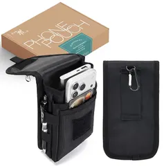 【激安】【新品】 スマホポーチ 3台収納 スマートフォンポーチ 小物入れ収納 持ち運びに便利 男女兼用 多機能ポーチ iPhon