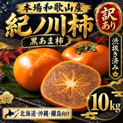 【数量限定】訳あり 紀ノ川柿 黒あま柿 10キロ 和歌山県産 農家直送 新着