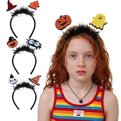 【新品】 [Limspace] カチューシャ ハロウィン 髪飾り ヘアバンド 黒いバラ クラウン 魔女の帽子 クモ コス セール