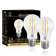 中古 【新品】 ORALUCE LED電球 エジソン電球 E26口金 60W形相当 クリアタイプ 一般電球 電球色 6W 62 即納