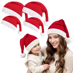 【新品】 [イイクル] サンタ 帽子 親子 4点セット 大人 子供 クリスマス コスプレ パーティー グッズ ぺア｜在庫あり