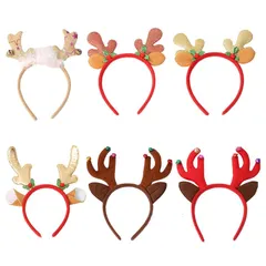 中古 【新品】 [BESTOYARD] クリスマス カチューシャ アントラー ぬいぐるみ 6個セット トナカイ コスプレ トナ 即納