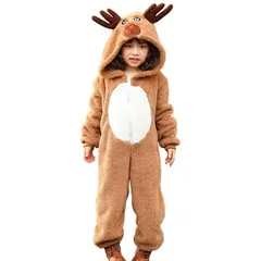中古 【新品】 コスプレ トナカイ 子供 着ぐるみ 可愛い サンタコス サンタクロース ふわふわ クリスマス コスチューム パ 即納