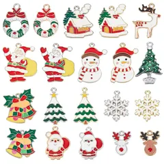 【新品】 SUNNYCLUE　40個20種　クリスマス　チャーム　サンタクロース　チャーム　クリスマス靴下　パーツ　雪だ アウトレット