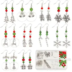 【期間限定】【新品】 SUNNYCLUE　【輝くクリスマス】　10対　クリスマス　ピアス　手作り　セット　クリスマス　ピアス　キット