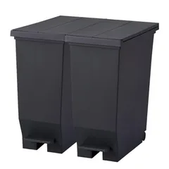 【即納】エバン 両開きペダルペール 30L 2個セット ブラック ザッカLab.★ 12757d7c