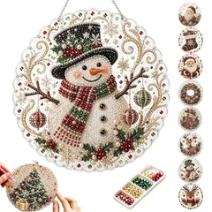 中古 【新品】 ダイヤモンドアートキット クリスマス 5D パールビーズアート 20cm DIY 手作り ハンドメイド オーナ 即納