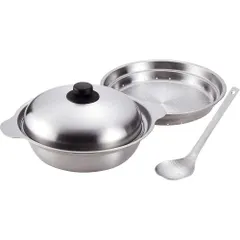 和平フレイズ(Wahei freiz) 燕三条 職人仕事が生み出すこだわりの道具 ステンレス卓上鍋 26cm & 蒸し台｜在庫あり