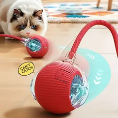 【送料無料】【充電式・自動回転】猫 おもちゃ ボール 動く 電気 自動猫じゃらし 室内 運動不足解消 インタラクティブ ゲーム 楽し