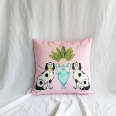 【FINAL SALE】のこり1点!! Staffordshire Dog クッションカバー 45×45 Miami P 新着
