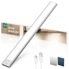 【即納】LROLTEF 人感センサーライト 室内 ledバーライト 充電式 足元灯 40cm 昼白色 マグネット TypeC充電