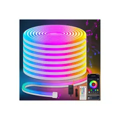 【激安】Lamomo LEDテープライト20M、RGBネオンチューブ管、Bluetooth app&リモコン制御、調光調色、音楽