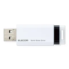 【送料無料】エレコム 外付けSSD 500GB USB3.2(Gen2) PS5/PS4(メーカー動作確認済) ノック式 ホワイト 