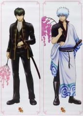 중고 ポスター B2半裁サクラサク全身ポスター 2枚組 坂田銀時＆土方十四朗 「銀魂」 AnimeJapan 2015限定
