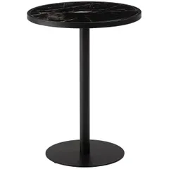 省スペースに上品なアクセント サイドテーブル 約W42×D42×H55cm ミニテーブル 石目調天板 スチール脚 インテ 新着
