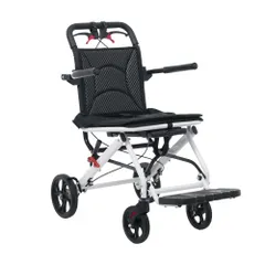 旅行や通院の移動を軽やかに 軽量9.6kgの折りたたみ車椅子 介助用 キャリーハンドル付き 機内持ち込み対応 自立収納  セール