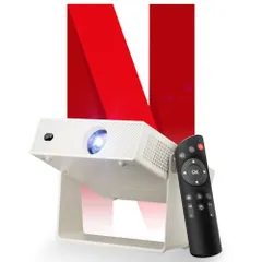 【即納】プロジェクター 家庭用 小型 天井【1500ANSI高輝度・Netflix視聴可・MEMC・40WDolby対応・全自動