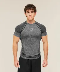 【期間限定】S ジムシャーク(Gymshark) devant seamless t-shirt Black