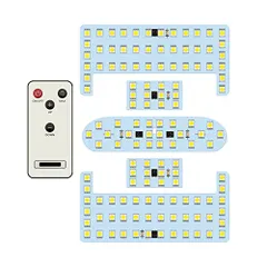 【送料無料】K◆トヨタ ノア/ヴォクシー/エスクァイア 80系 LEDルームランプ 減光リモコン付 6000K ハイブリッド対応 5