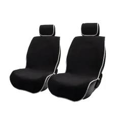 K◆SHIMAKYO シートカバー 車用 防水 汚れ防止 ウェットスーツ素材 フロント席 2枚 軽/普通車対応 ズレにく｜在庫あり