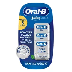 Oral-B グライド デンタルフロス 細断しにくい 歯茎にやさしい ナチュラルワックス なめらかに滑る ディープクリー 新着