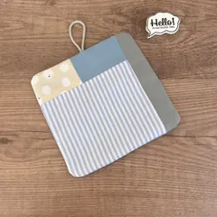 【期間限定】No.36 裏も可愛い♡パッチワークポットマット✴︎わんこ　犬　プードル