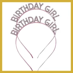 【激安】[Happy Spring] バースデー カチューシャ Birthday Girl (ピンク)
