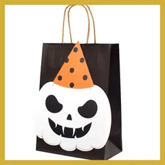 【期間限定】ハロウィン かわいい 手提げ袋 10枚 セット ゴースト 幽霊 おばけ かぼちゃ ラッピング 袋 小分け袋 ホーム パー