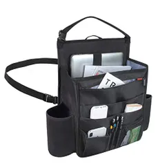 中古 Luxja 車用収納ポケット 車 助手席 収納 多いポケット 撥水加工(黒)AR fd43ee9f 即納