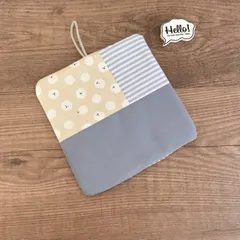 No.37 裏も可愛い♡パッチワークポットマット✴︎わんこ　犬　プードル 新着