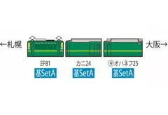 【中古】鉄道模型 1/150 JR EF81・24系 トワイライトエクスプレス 基本セットA 3両セット [98359]｜在庫あり