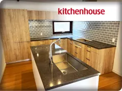 【激安】■モデルルーム展示品■未使用品■Kitchenhouse/キッチンハウス■L型■レンジフード/ミーレ食洗機/壁面収納/2