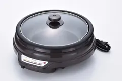 Abitelax アビテラックス 電気グリル鍋 AGN31G-T 3L 深型 脱着式 ガラス蓋 1200W 3?5人用  送料無料