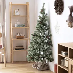 【送料無料】モダンデコ クリスマスツリー ハーフツリー 120cm ノルディック ヌードツリー 収納ケース付き 簡単組立 省スペース