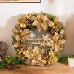 【期間限定】クリスマス かわいい クリスマスリース 人気 クリスマス花輪 綺麗なクリスマス飾り に適合モールホテルスーパー飾り 結婚