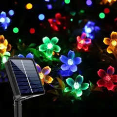 中古 ストリングライト ソーラー ライト おしゃれ【2026進化 20時間以上点灯・高性能リチウム電池＆インジケーター搭載】イ 即納