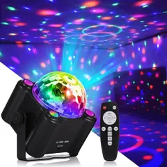 ミラーボール 音声起動 ディスコライト パーティーライト、UVライト,ステージライト RGB多色変化 舞台照明 ダンスパ アウトレット
