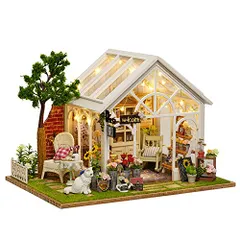 【期間限定】(moin moin) ドールハウス ミニチュア 手作りキット セット 青いリボンの看板猫がお出迎え！ 天窓で光があふれ