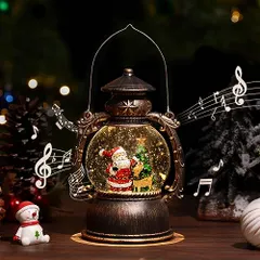 【期間限定】Lewondr スノードーム クリスマススノードーム スノーグローブ LEDライト付き 8曲自動ループ クリスマス置物飾