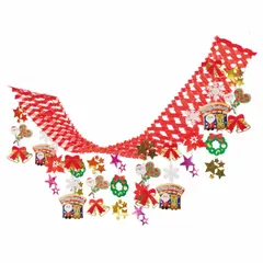 クリスマスベルプリーツハンガー 1枚 幅45×高さ45×長さ180cm 冬の装飾 イベント クリスマス 天井 吊り下げ ｜在庫あり